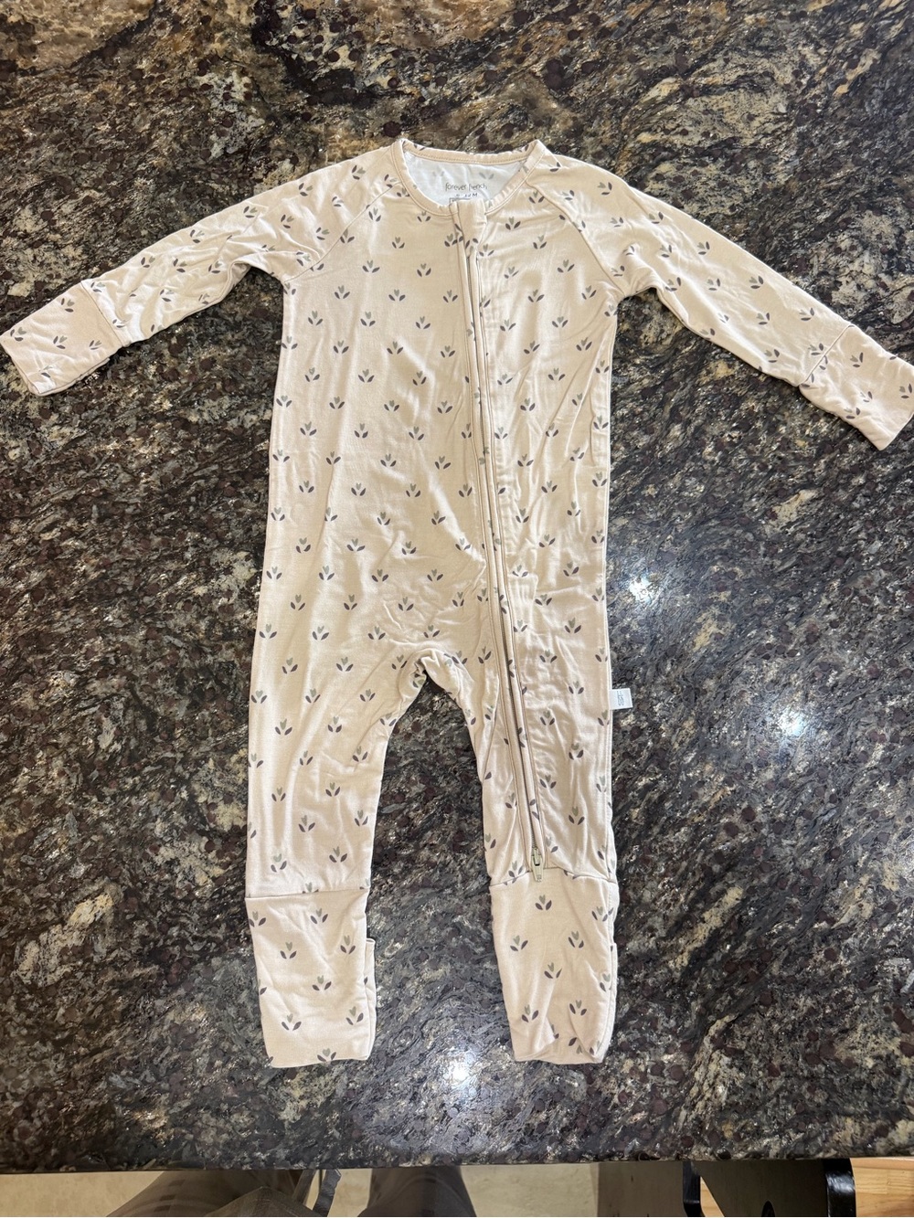 Forever French Baby Bamboo Zip Pajamas Unisex 6-12 months